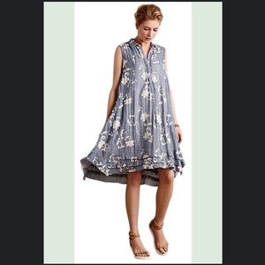 Anthropologie Isabella Sinclair Tillie Embroidered Shirt Dress, M